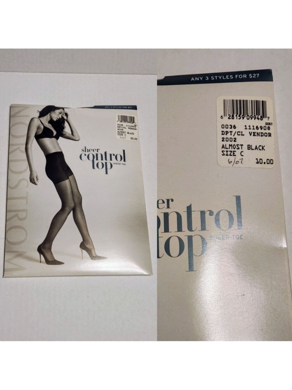 Nordstrom Vintage Control Top Sheer Pantyhose Bundle Size C - Picture 2 of 9